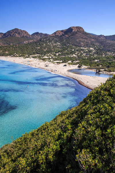 Corse, France, the clean water from the Ostriconi beach, Balagne
