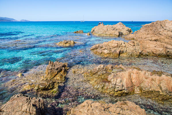 Balagne, France, the sea at Ostriconi beach, Corse