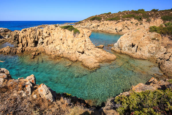 Corse, cove from the Ostriconi beach on Corse, Balagne, France