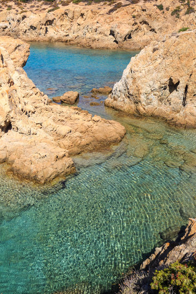 Balagne, cove from the Ostriconi beach on Corse, France