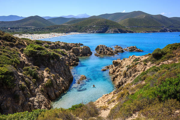 France, Corse, cove from the Ostriconi beach, Balagne