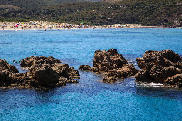 France, Corse, the rocks from the Ostriconi beach, Balagne
