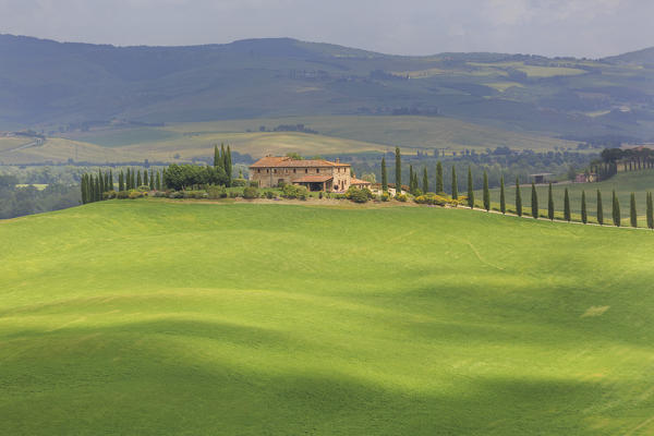 Italy, Tuscany, Orcia valley, farmhouse Poggio Covili at Castiglione d'orcia, province of Siena