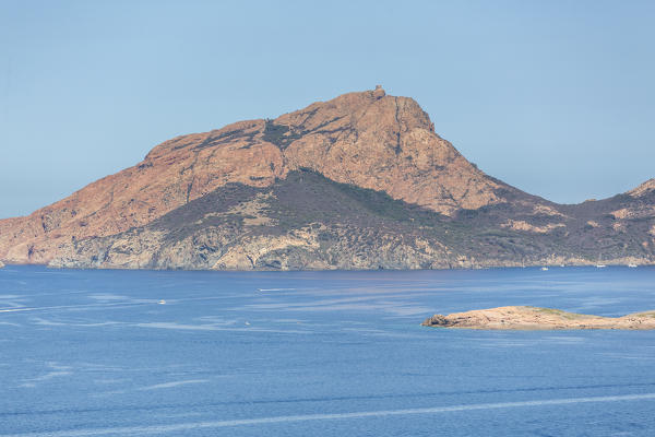 Rocky peak of Capu Rossu, Cargese, Corsica, France