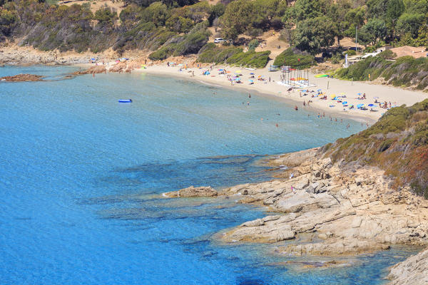 Clear water of Menasina beach (plage de Menasina), Cargese, Corsica, France