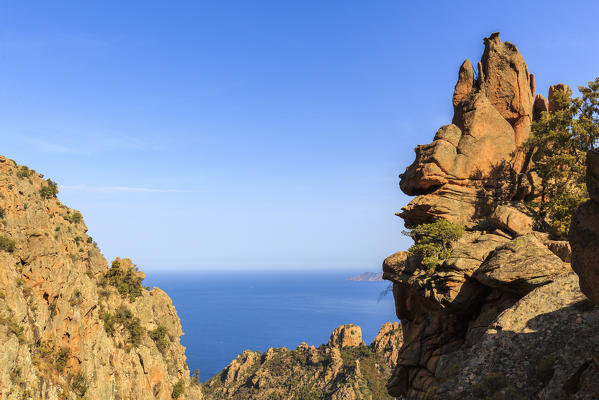 The red rocks of Calanchi di Piana (Les calanques de Piana), gulf of Porto, Southern Corsica, France
