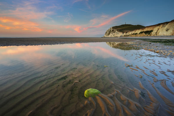 Sunset at Cap Blanc Nez, Escalles, Calais, Haute France, France, Western Europe