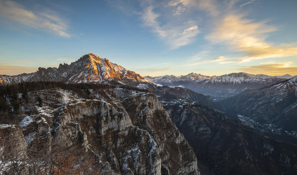 Sunrise over Grigna, Piani Resinelli, Monte Coltignone, Lecco, Lombardy, Italy, southern Europe