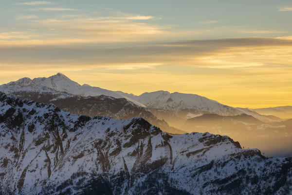 Sunrise over Pizzo Arera, Bergamo, Lombardy, Italy, Southern Europe