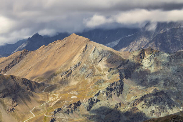 View of Taschhorn from Gornergrat during summer, Zermatt, Canton of Valais, Visp, Switzerland, Western Europe