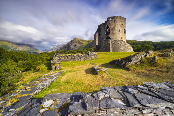 Dolbadarn Castle during summer, Gwynedd, Snowdonia National Park, Wales, Great Britain, United Kingdom