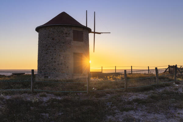 Apulia Windmills at sunset, Apulia, Esposende, Braga, Norte, Portugal, Iberian Peninsula, Western Europe