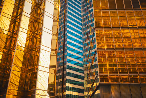 Details of Golden Royal Pacific Hotel at sunset, Tsim Sha Tsui, Kowloon, Hong Kong, China, Asia