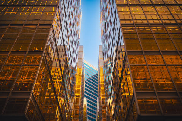 Details of Golden Royal Pacific Hotel at sunset, Tsim Sha Tsui, Kowloon, Hong Kong, China, Asia