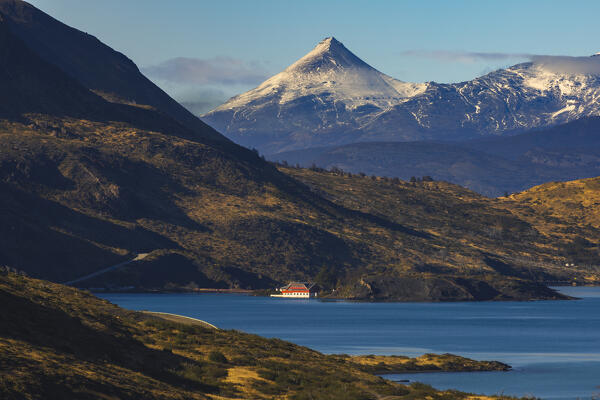 Cerro Tenerife and Lake Pehoe, Torres del Paine NP, Ultima Esperanza, Region de Magallanes y de la Antartica Chilena, Patagonia, Chile, South America