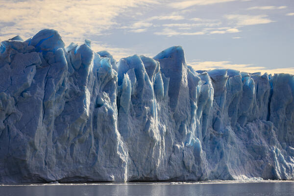 Glacier front of Perito Moreno, Parque Nacional Los Glaciares, El Calafate, Santa Cruz, chilean antarctica region, Patagonia Argentina, Argentina, South America