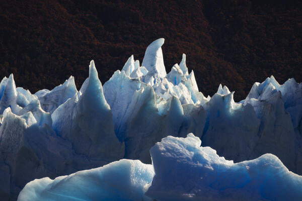 Details of Perito Moreno glacier, Parque Nacional Los Glaciares, El Calafate, Santa Cruz, chilean antarctica region, Patagonia Argentina, Argentina, South America