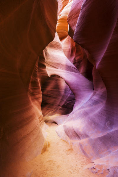 A visit of the Lower Antelope Canyon, Page, Arizona, North America, USA