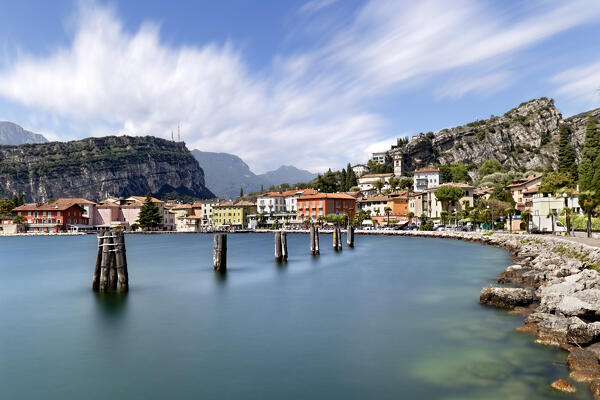 The village of Torbole on Lake Garda. Trento province, Trentino Alto-Adige, Italy, Europe.