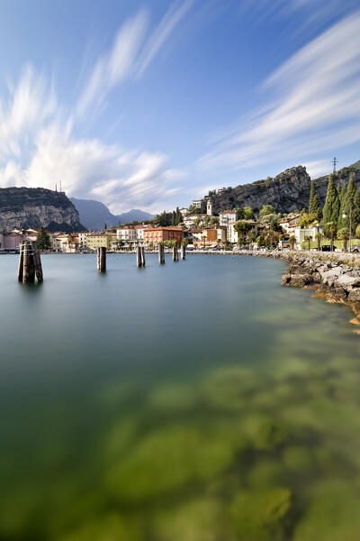 The village of Torbole on Lake Garda. Trento province, Trentino Alto-Adige, Italy, Europe.