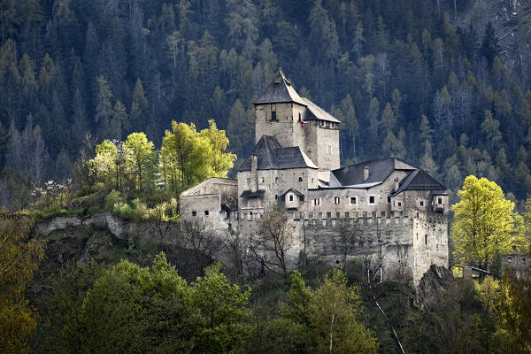 Tasso Castle (Burg Reifenstein): one of the most famous medieval strongholds in southern Tyrol. Campo di Trens, Italy.