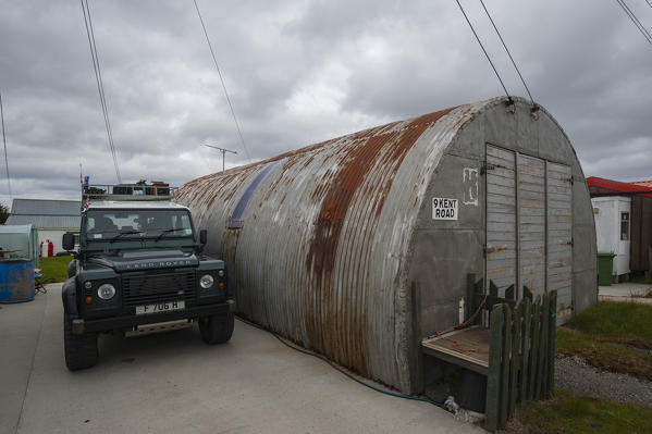 Land Rover in Stanley, Falkland Islands.