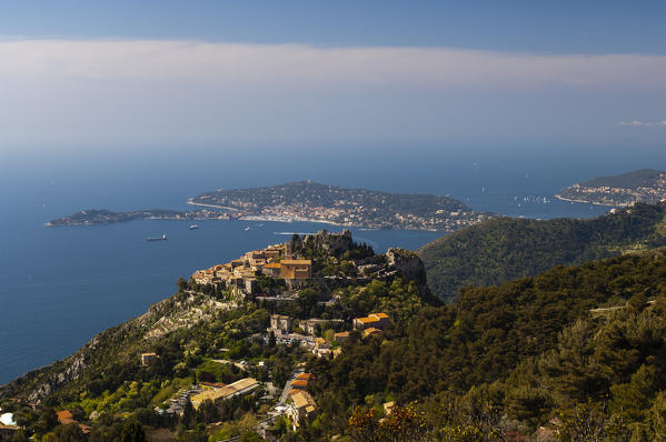 Eze-Village and Cap Ferrat, Cote d'Azur, France.