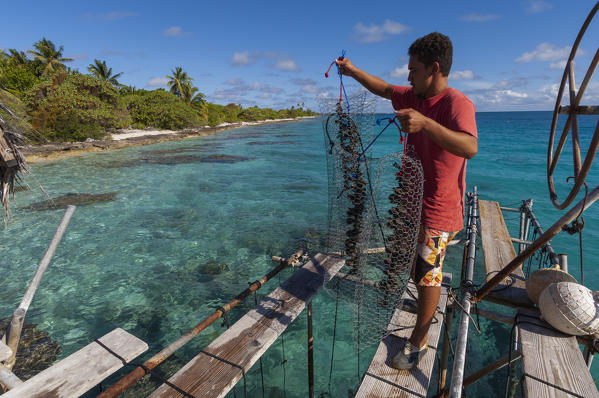 Hinano Black Parl farm, Fakarawa, Tuamotu Archipelago, French Polynesia.