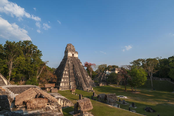 Gran Plaza and Temple I, Tikal mayan archaeological site, Guatemala.