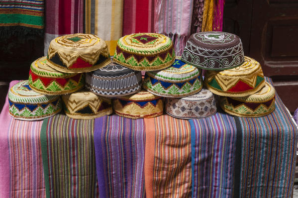 Hats, Medina Souk, Marrakech, Morocco.