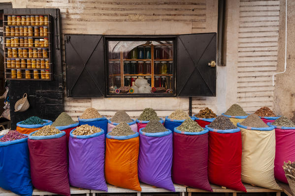 Spices, Medina Souk, Marrakech, Morocco.