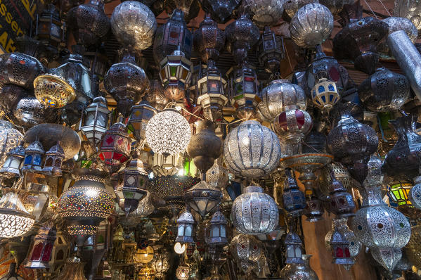 Lanterns, Medina Souk, Marrakech, Morocco.