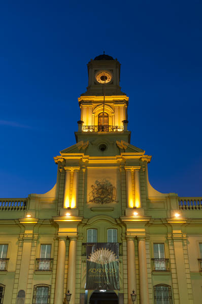 Plaza de Armas at dusk, Santiago, Chile.