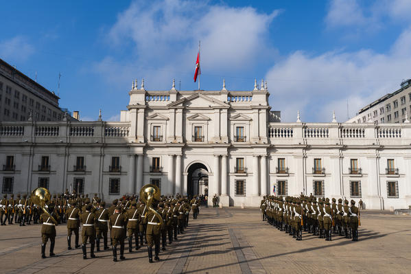 Changing of the Guard at Palacio de la Moneda, Santiago, Chile.