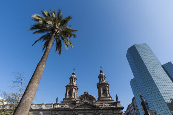 Metropolitan Cathedral, Plaza de Armas, Santiago, Chile.