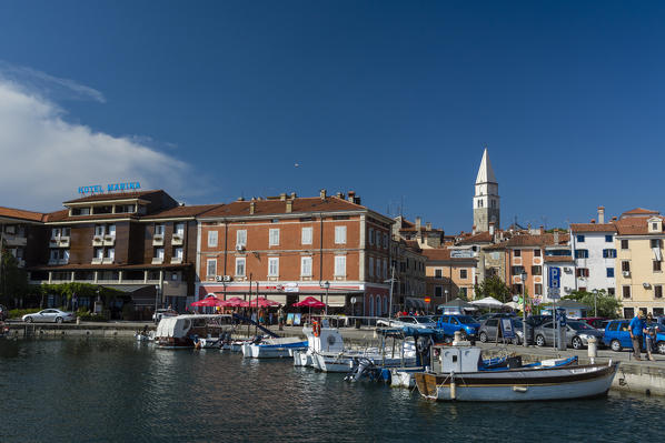 The port of Isola surrounded by the old town, Slovenia.
