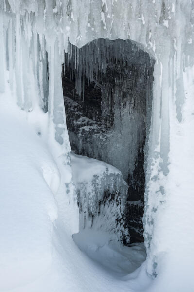 Ice formations, Tornetrask Lake, Abisko National Park, Sweden.