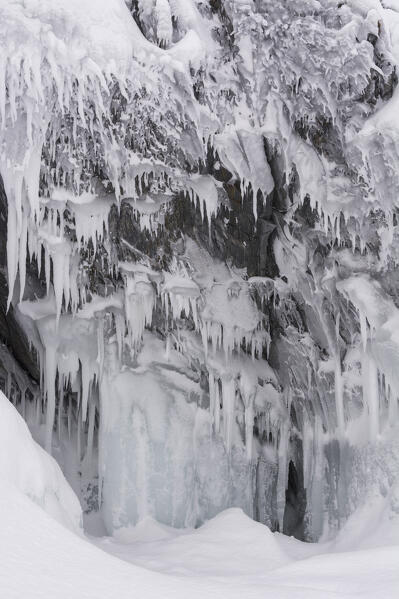 Ice formations, Tornetrask Lake, Abisko National Park, Sweden.