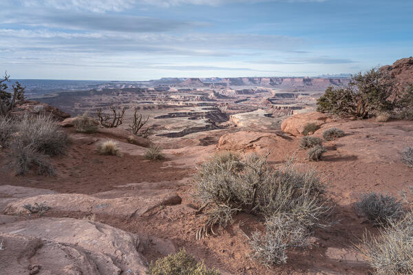 USA, Utah, Canyonlands National Park: sunrise on Grand View Point, icon of the Far West