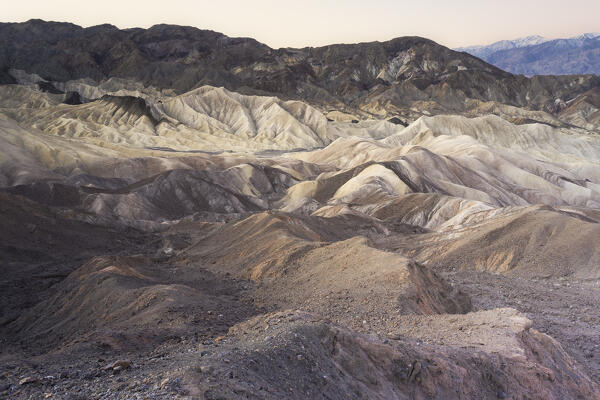 Morning lights at Zabriskie Point; North America, USA, California, Death Valley National Park