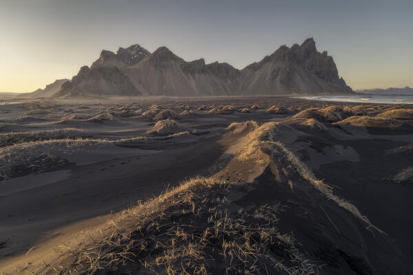 Golden hour on Vestrahorn: Eastern Iceland, Europe 