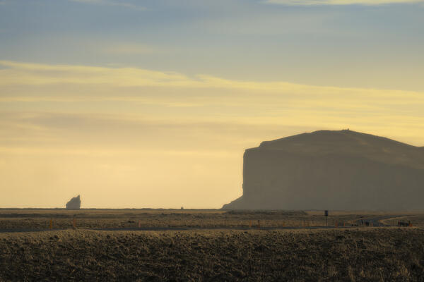 Golden hour on the road to Vik i Myrdal: Southern Iceland, Europe 