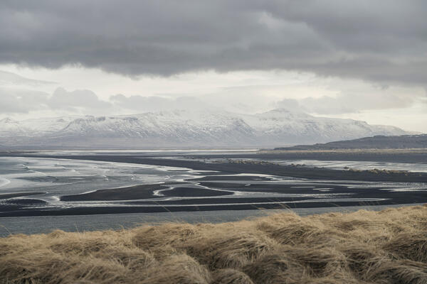 Black sand beach in the northern coastline: Northern Iceland, Europe