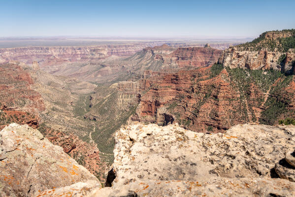 The breathtaking majesty of the Grand Canyon National from the cliffs of the North Rim; Arizona, United States of America
