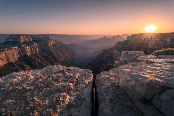 Cape Royal on a stunning sunset, North Rim of the Grand Canyon: Arizona, United States of America