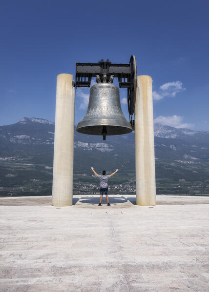 The great Bell of the Fallen of Rovereto, Trento province, Trentino Alto-Adige, Italy, Europe.