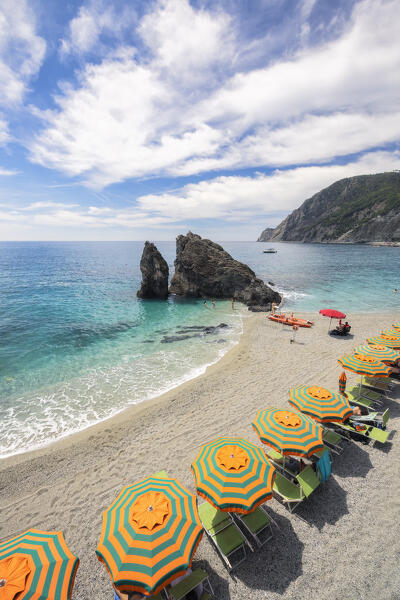 Monterosso Rock Beach, Monterosso al Mare, Cinque Terre National Park, municipality of Monterosso al Mare, La Spezia province, Liguria district, Italy, Europe