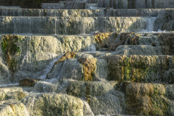 Cascate del Mulino, natural pools of thermal water. Saturnia, Grosseto, Tuscany, Italy, Europe