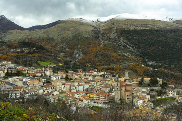 Autumn landscape of Palena, small village of Abruzzo. Palena, Chieti province, Italy, Europe 