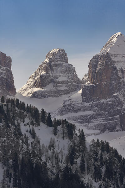 Cima Brenta Bassa Rock  in Dolomiti di Brenta Mountains, Madonna di Campiglio, Trento, Trentino Alto Adige, Trento, Italy 